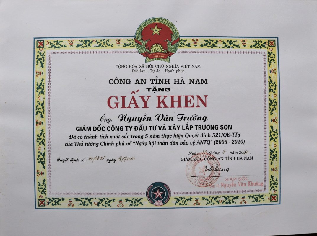 Giao diện demo công ty xây dựng