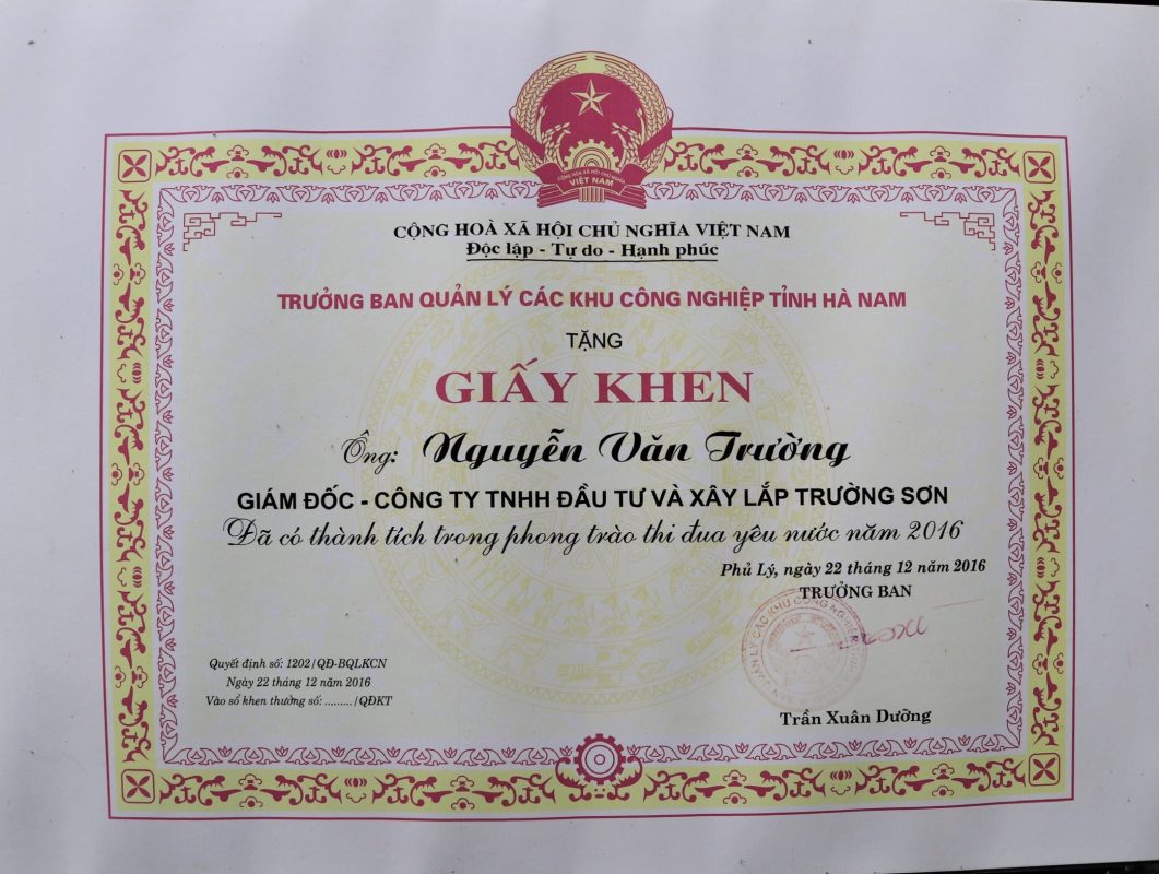 Giao diện demo công ty xây dựng