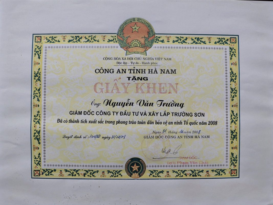 Giao diện demo công ty xây dựng