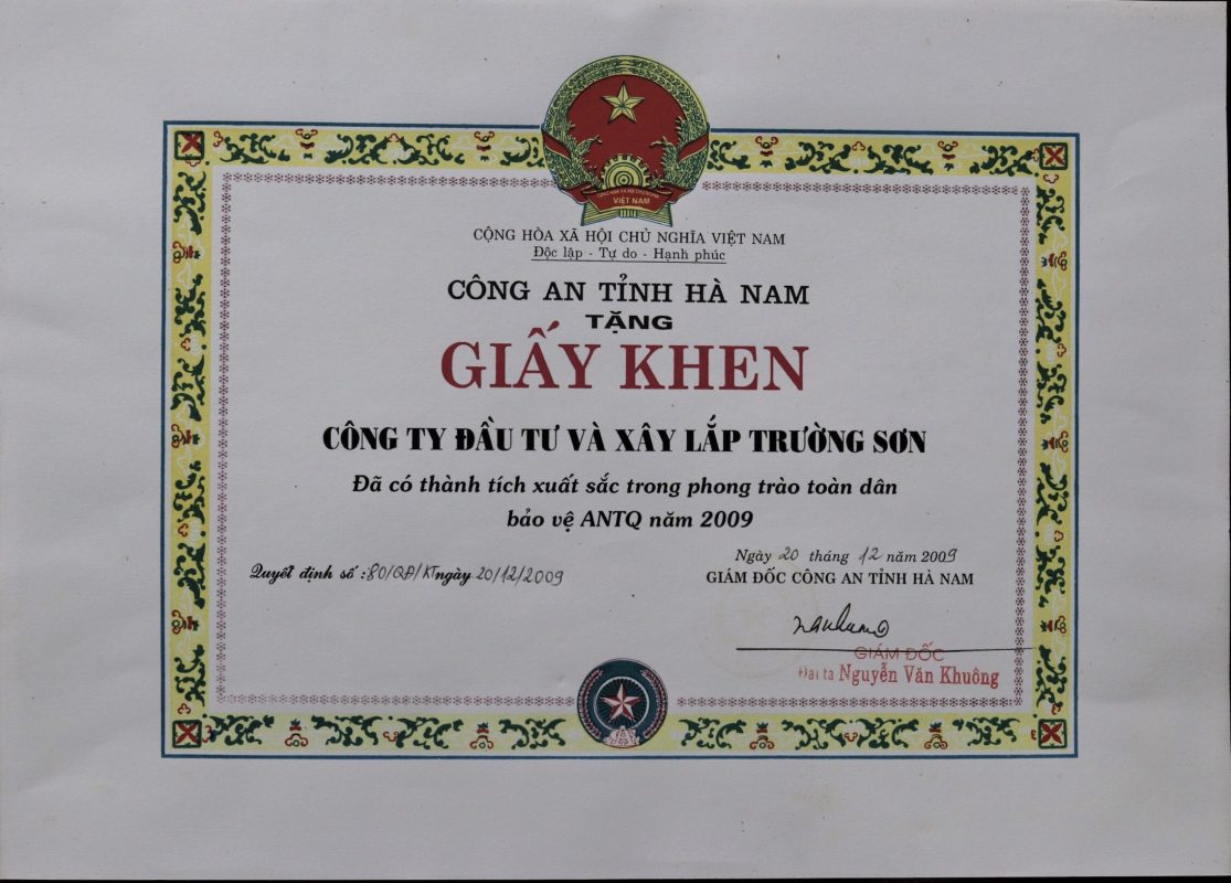 Giao diện demo công ty xây dựng