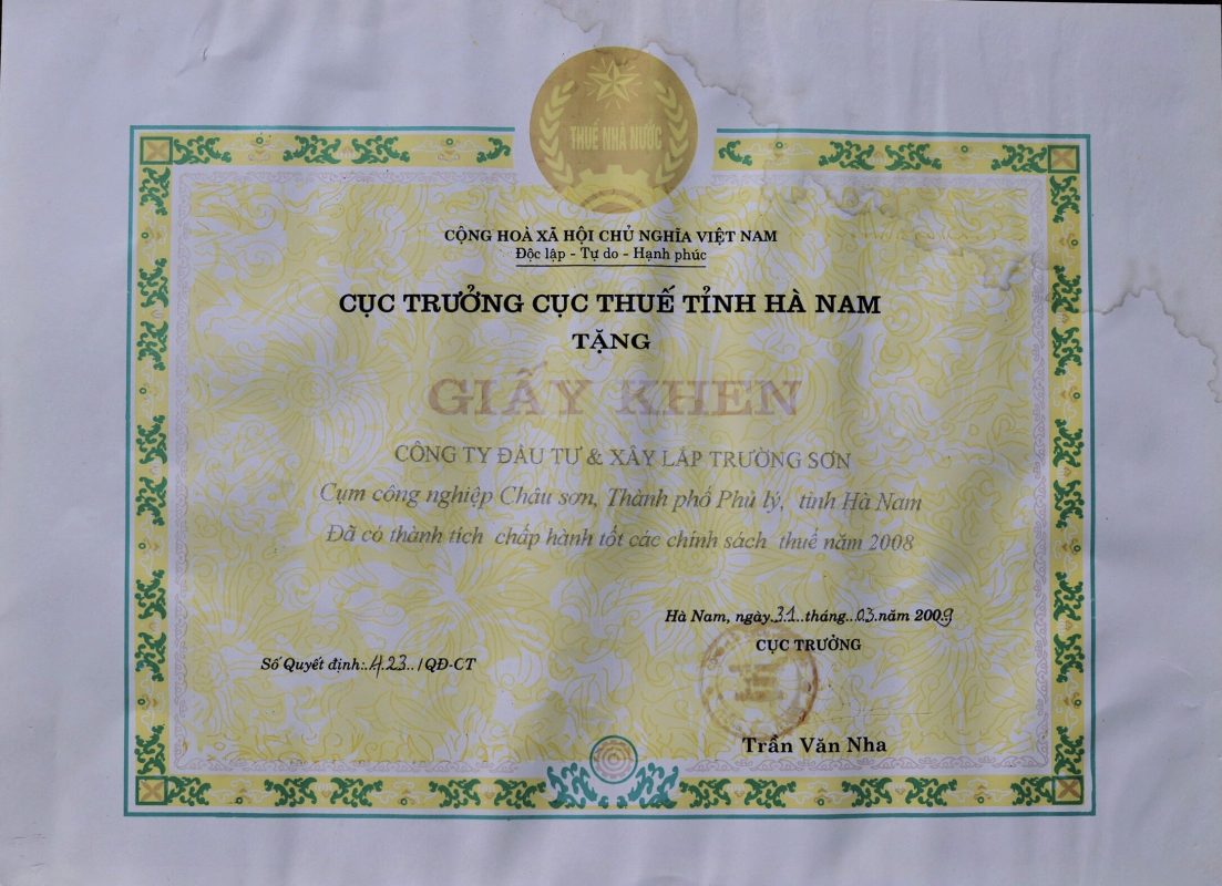 Giao diện demo công ty xây dựng