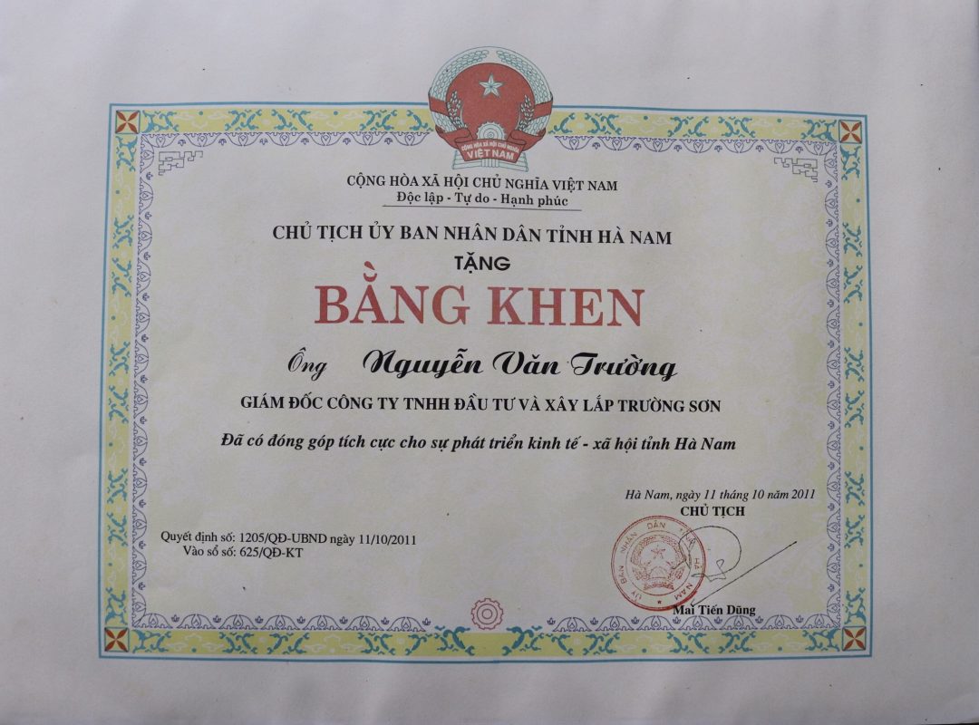 Giao diện demo công ty xây dựng